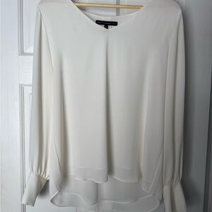 White House Black Market Ivory Blouse